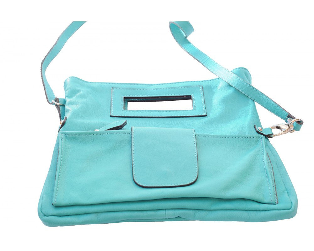 Handbag With Cut Out Handle An Adjustable Shoulder Strap Multi
